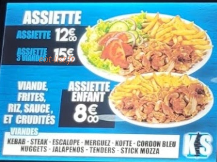 Kebab de Saint Bonnet — carte page 1