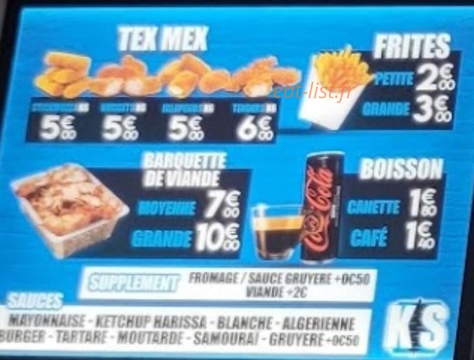 Kebab de Saint Bonnet — carte page 2