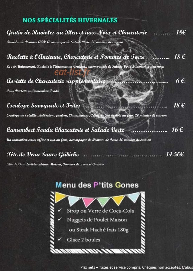 Le Relais — carte page 1