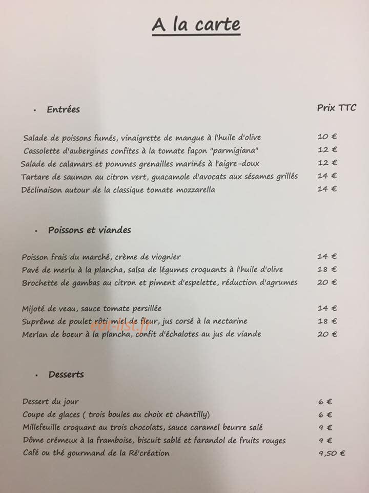 La Ré'création — carte page 4