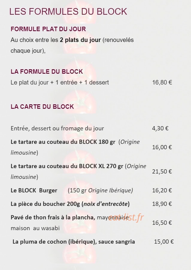 Le Block — carte page 1