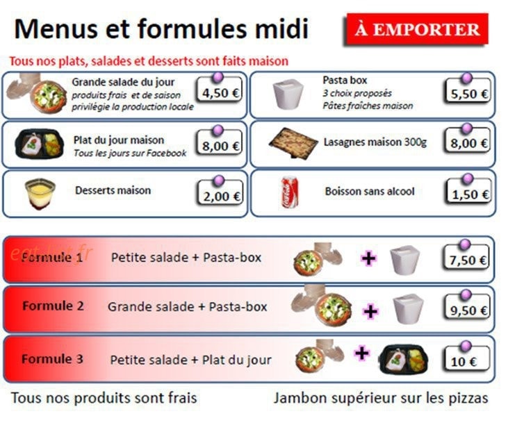 Pizza du cèdre — carte page 1