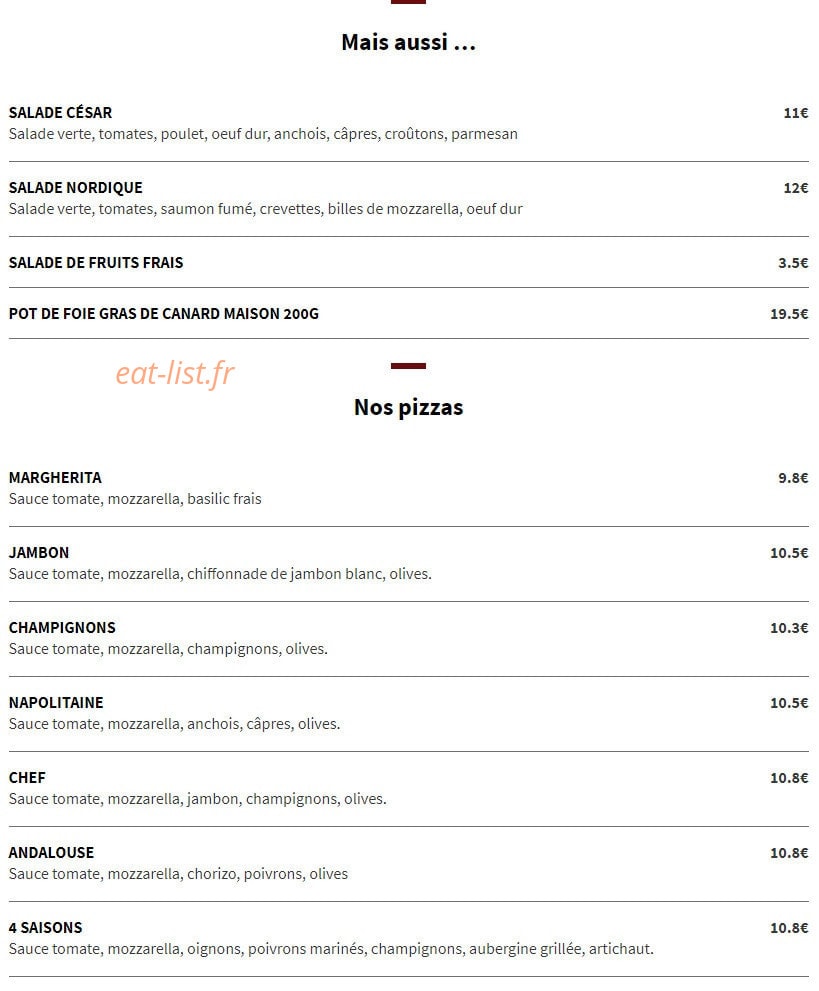 Angely's — carte page 21