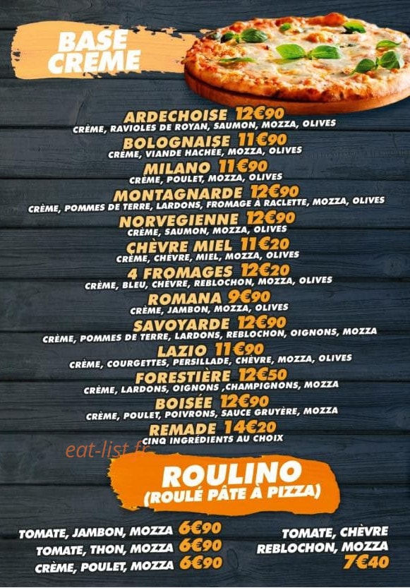 Genas Pizza — carte page 2
