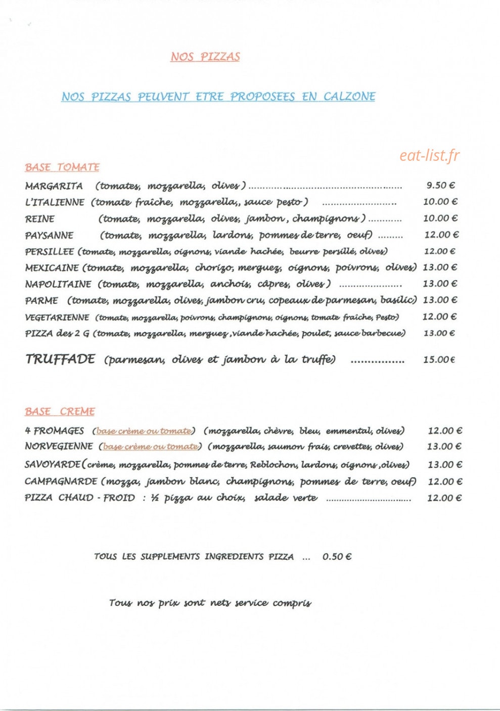 Gourmet de Genas — carte page 6