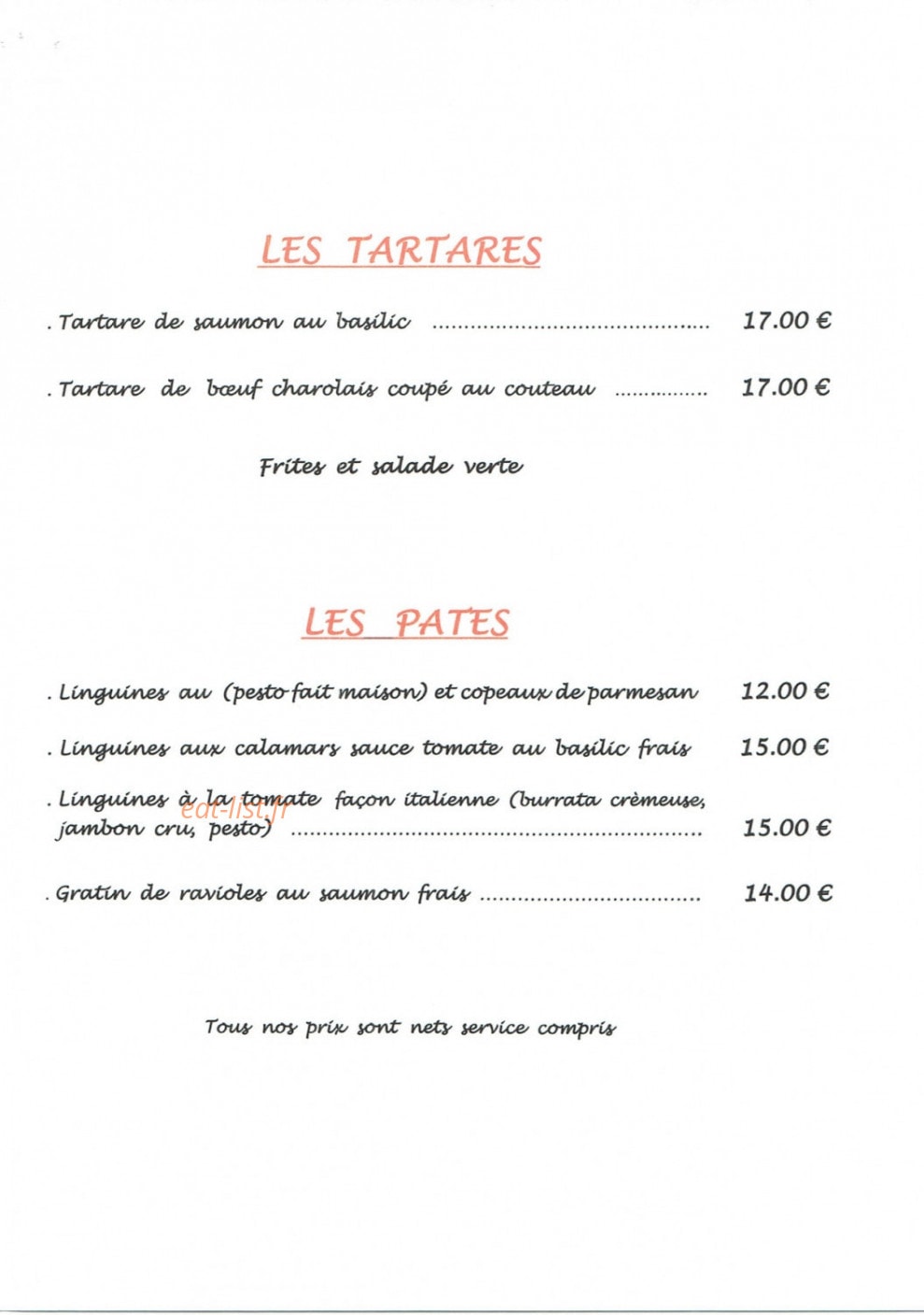 Gourmet de Genas — carte page 5