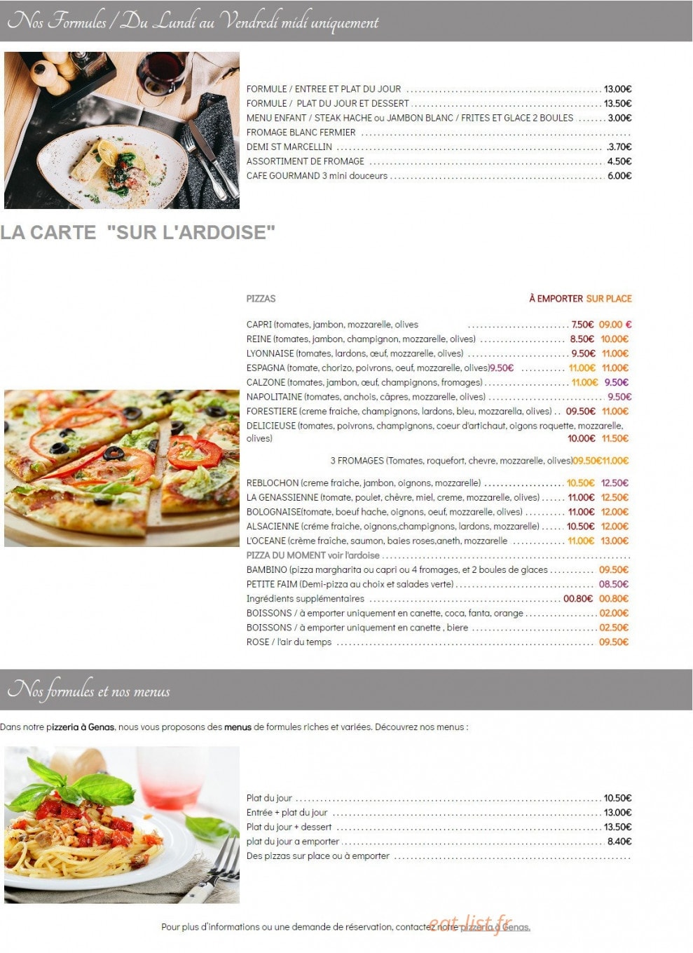 Le Petit Genassien — carte page 1