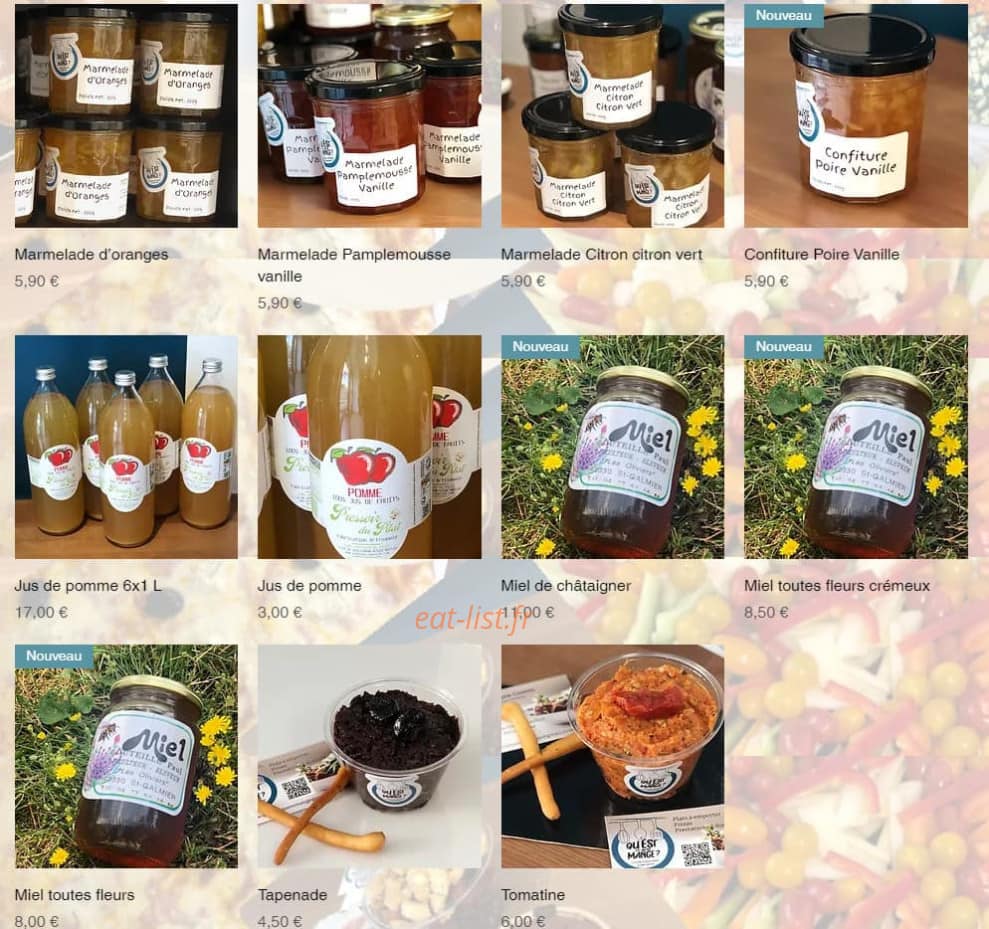 Qu'est ce qu'on mange? — carte page 6