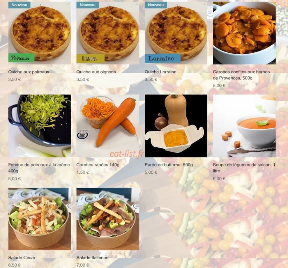 Qu'est ce qu'on mange? — carte page 4