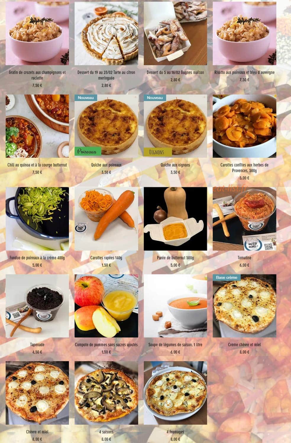 Qu'est ce qu'on mange? — carte page 3
