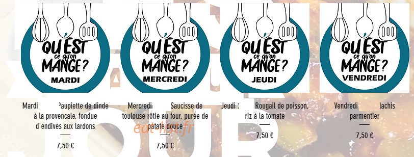 Qu'est ce qu'on mange? — carte page 1