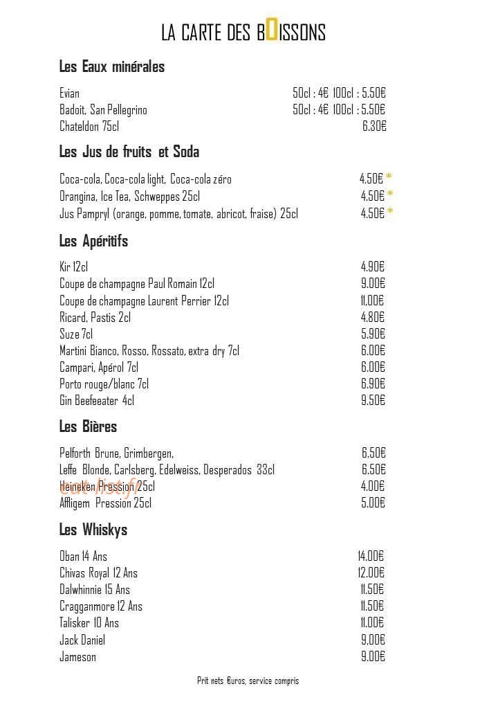 Restaurant COTé — carte page 9