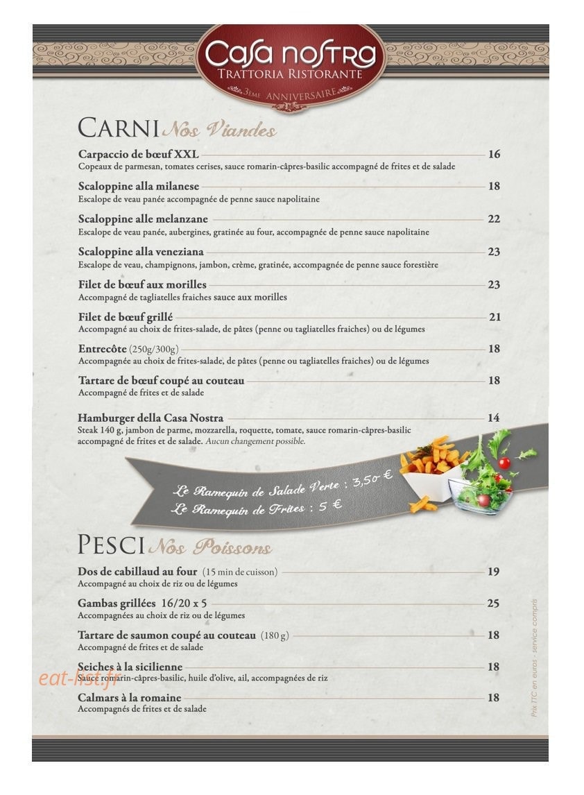 La Casa Nostra — carte page 2