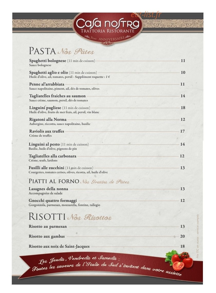 La Casa Nostra — carte page 3