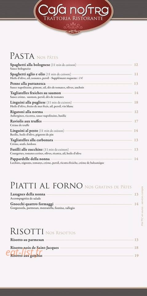 La Casa Nostra — carte page 4