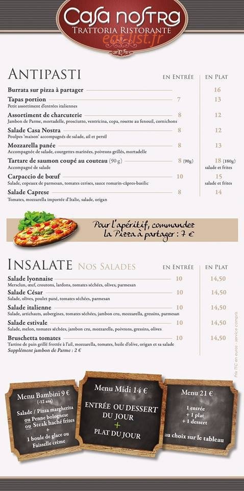 La Casa Nostra — carte page 2