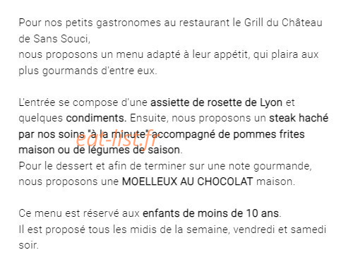 Le Grill du Château — carte page 5