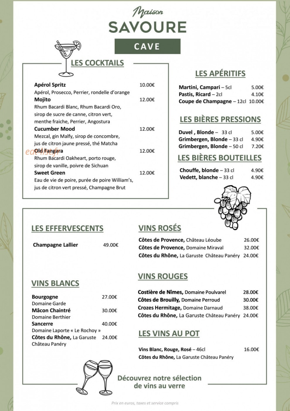 Maison Savoure — carte page 4