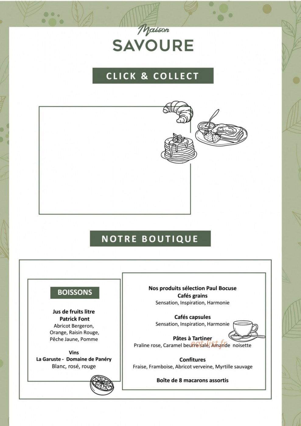 Maison Savoure — carte page 5