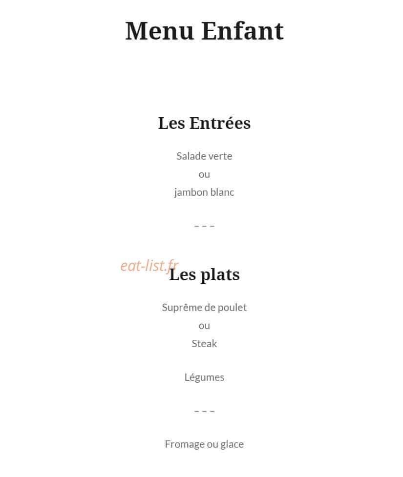 Restaurant Beau Séjour — carte page 4