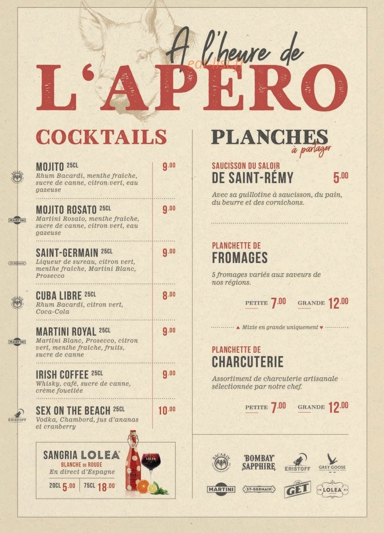 O'bistrot — carte page 3