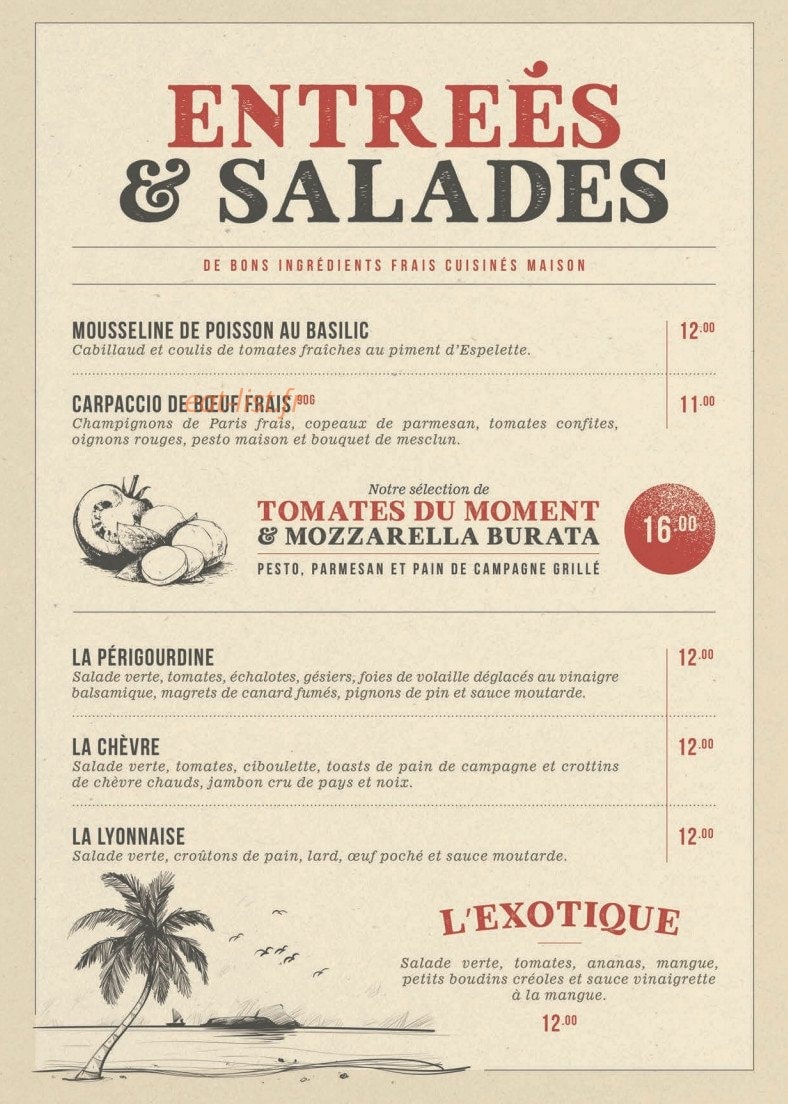 O'bistrot — carte page 4