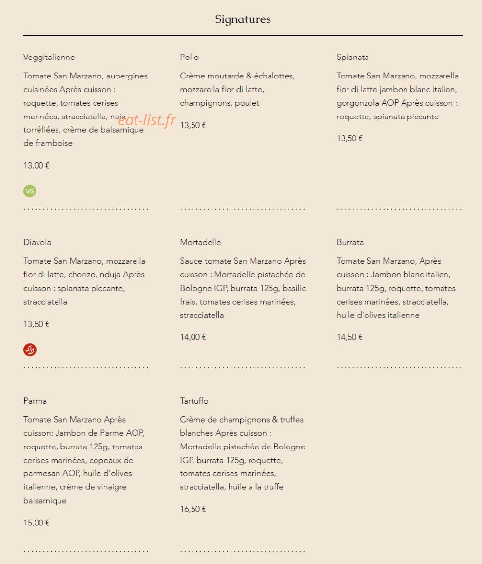 La Casetta — carte page 2
