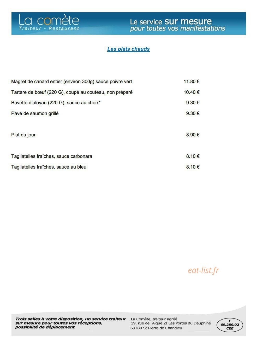 La Comète — carte page 4