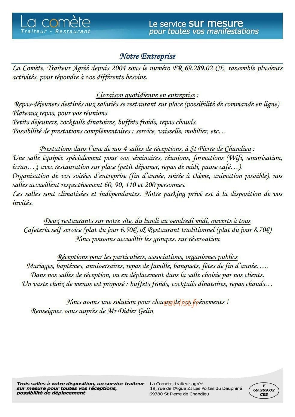 La Comète — carte page 8