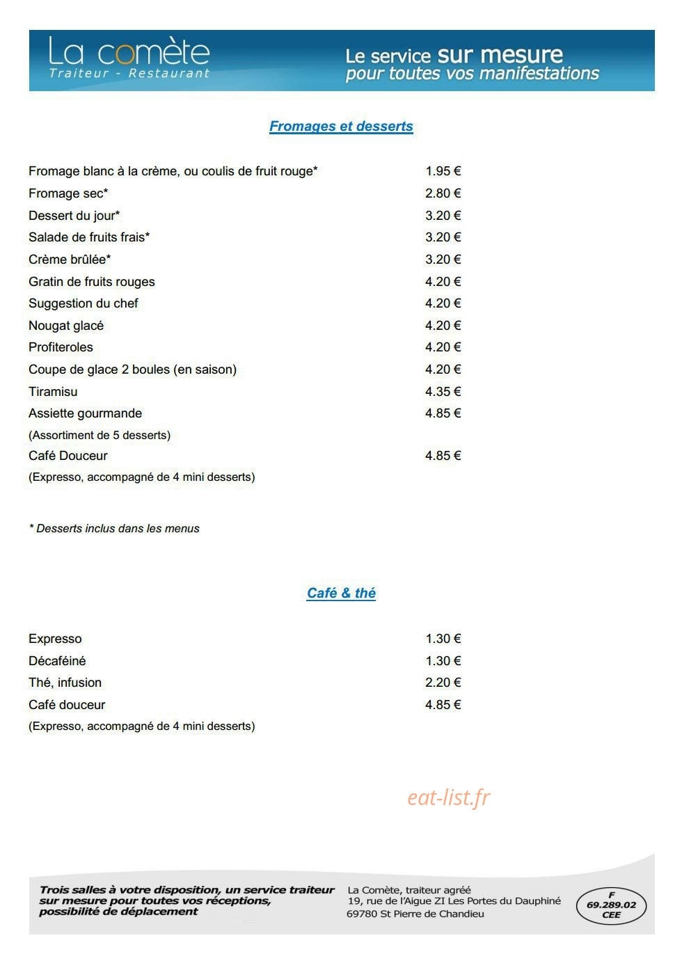 La Comète — carte page 5