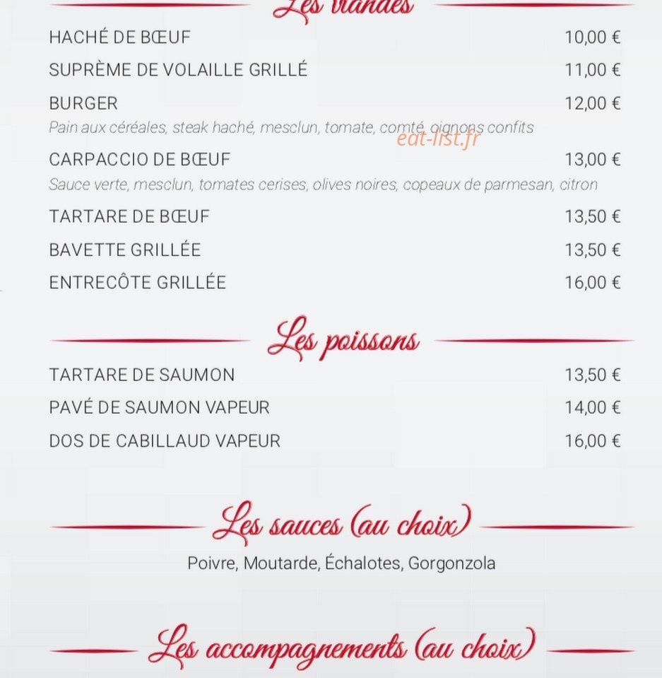 Brasserie de la Place — carte page 3