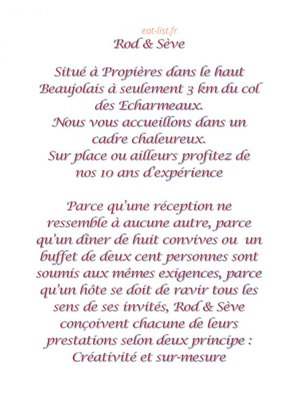 Rod & Sève — carte page 3