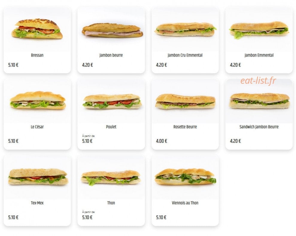 Boulangerie Léonard — carte page 2