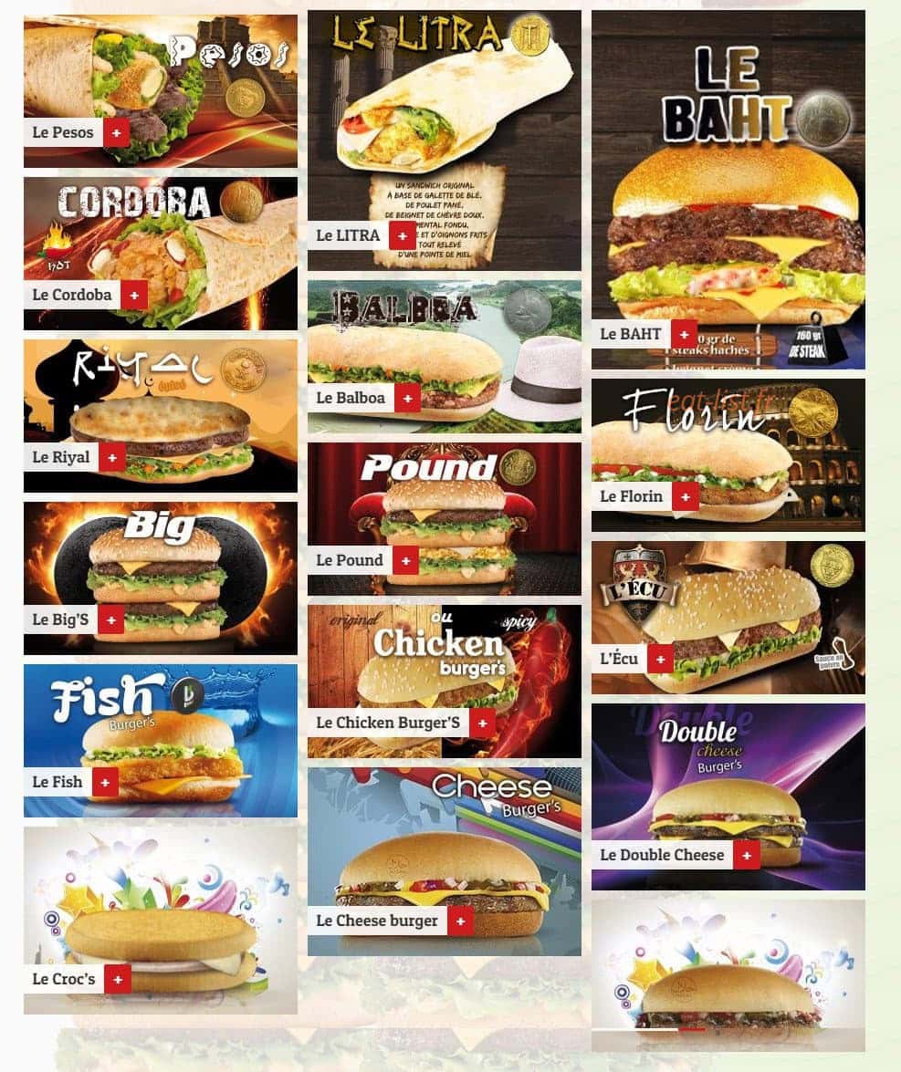 Burger's — carte page 1