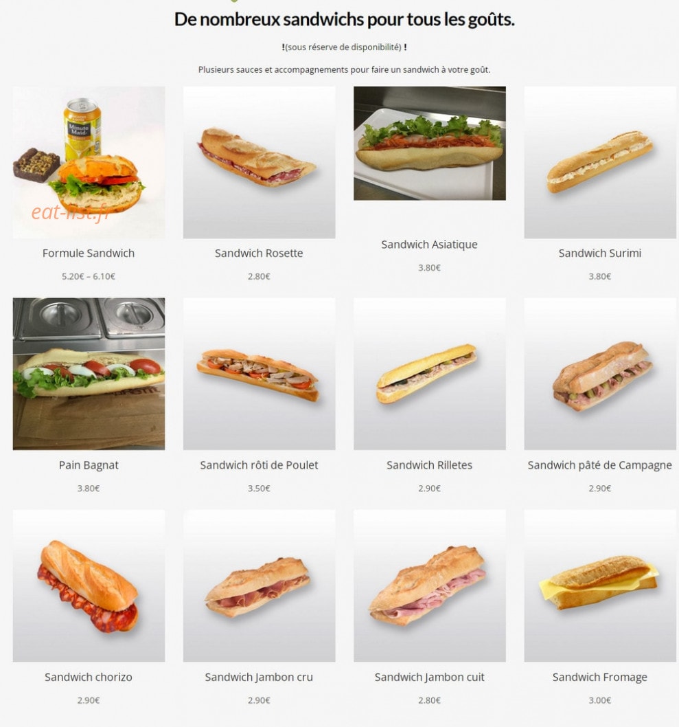 Chez San — carte page 1