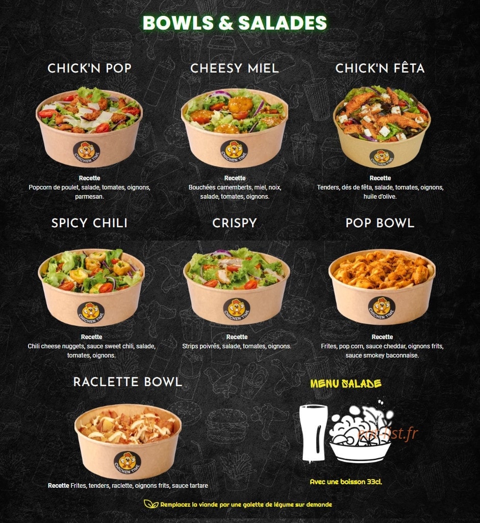 Chicken Time — carte page 5