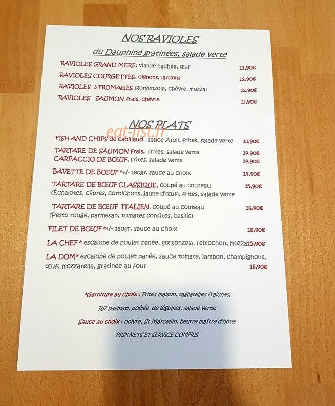 La pizzell' restaurant — carte page 2