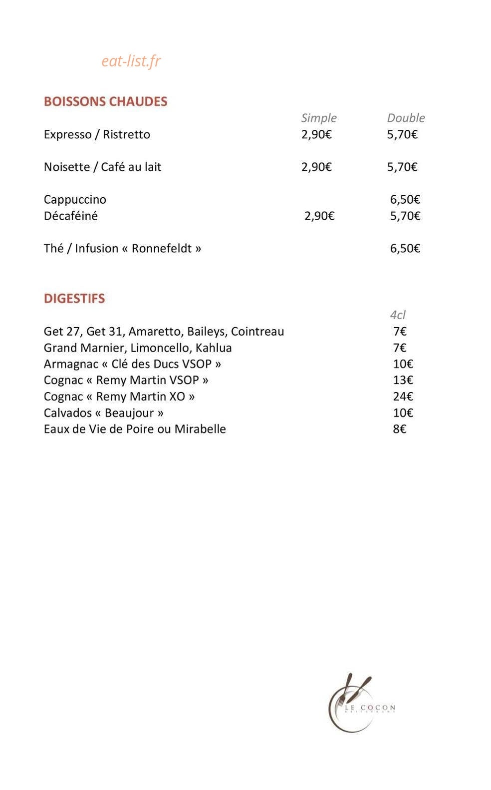 Le cocon — carte page 6