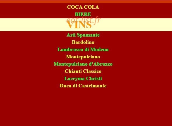 Les Pizzas du Puits Vieux — carte page 2