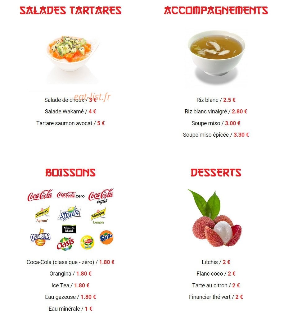 Red Sushis — carte page 3