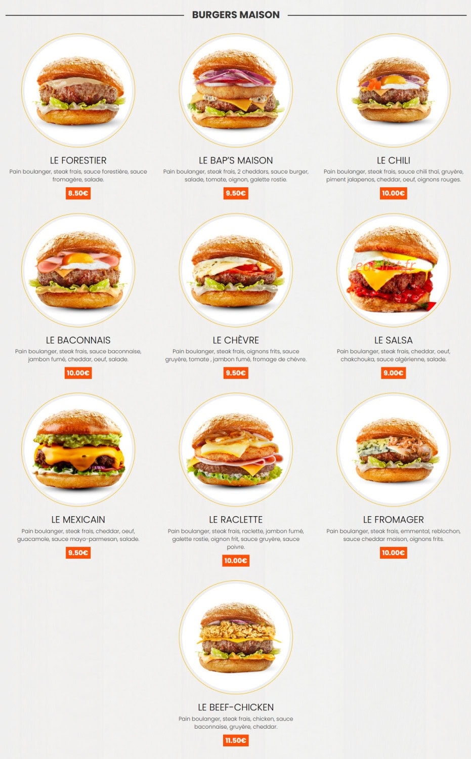 Tacos night — carte page 2