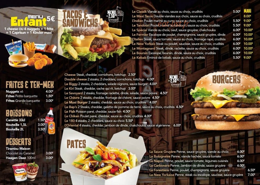 Tacos Street — carte page 2