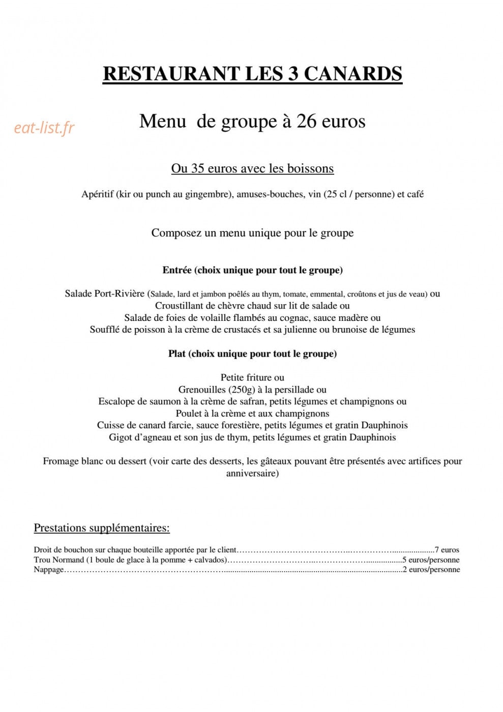Les 3 Canards — carte page 7
