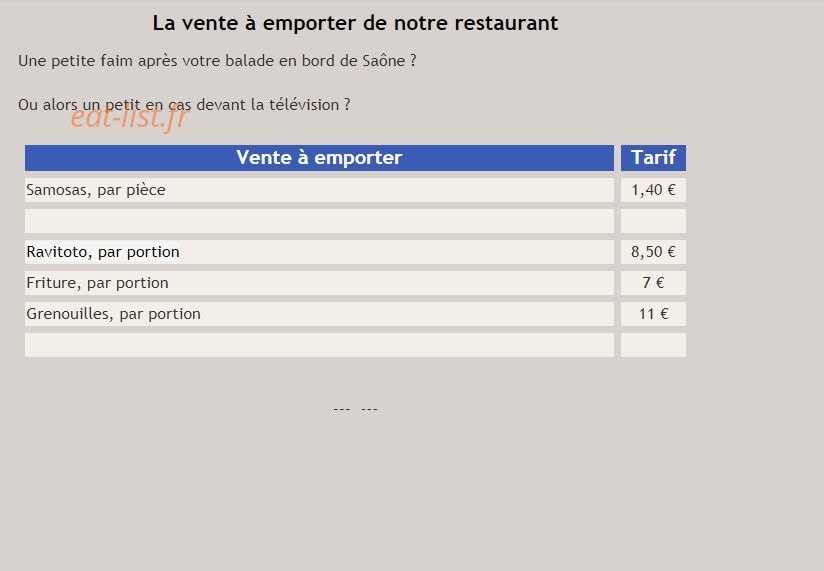 Les 3 Canards — carte page 11