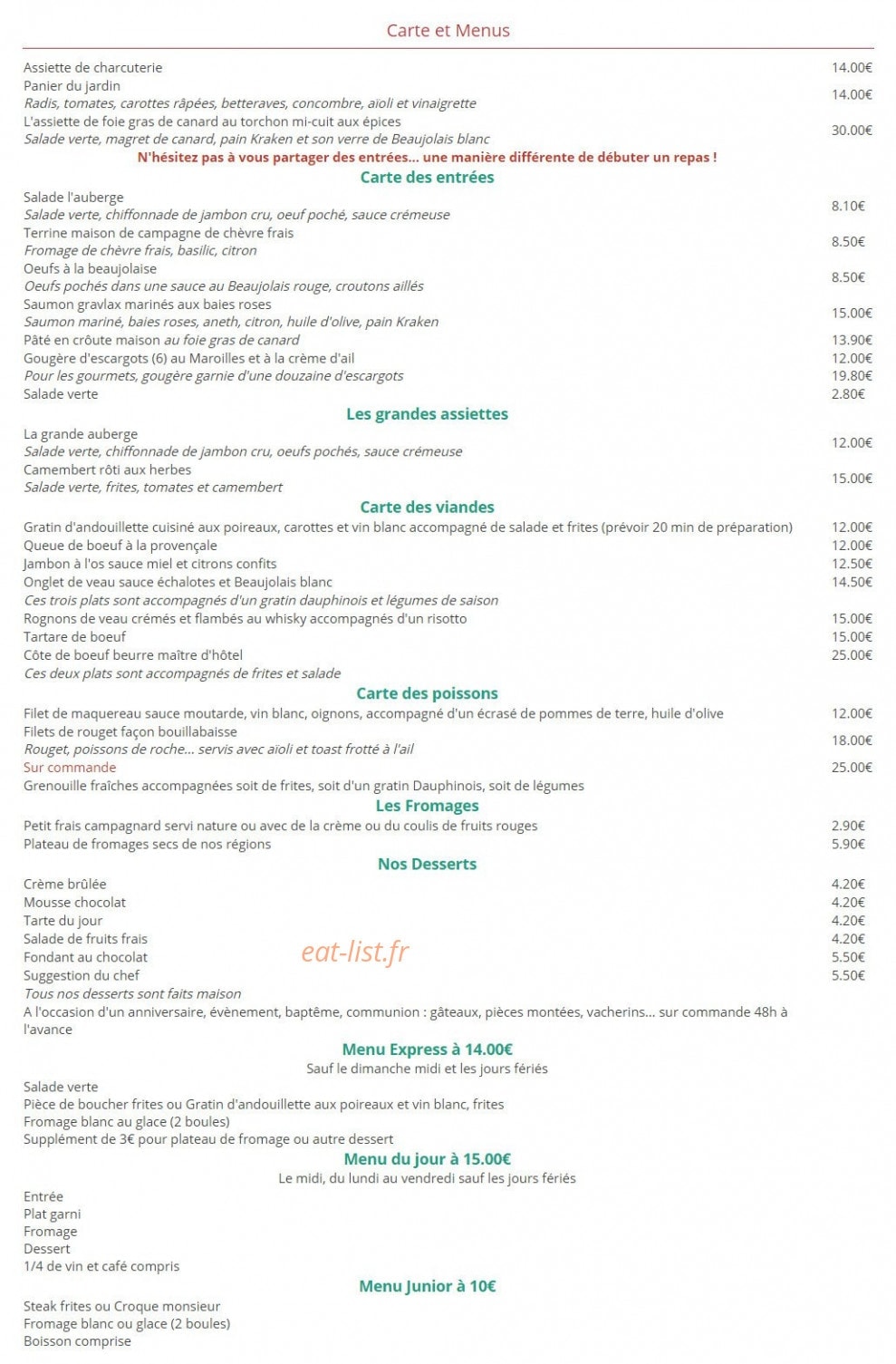 Les Tilleuls — carte page 1