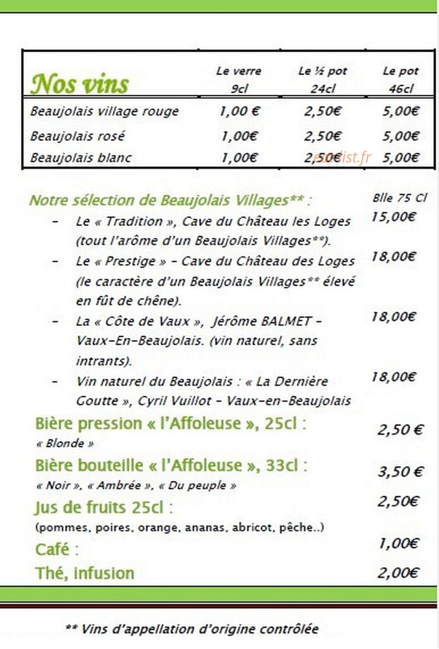 Le Relais du Parasoir — carte page 3