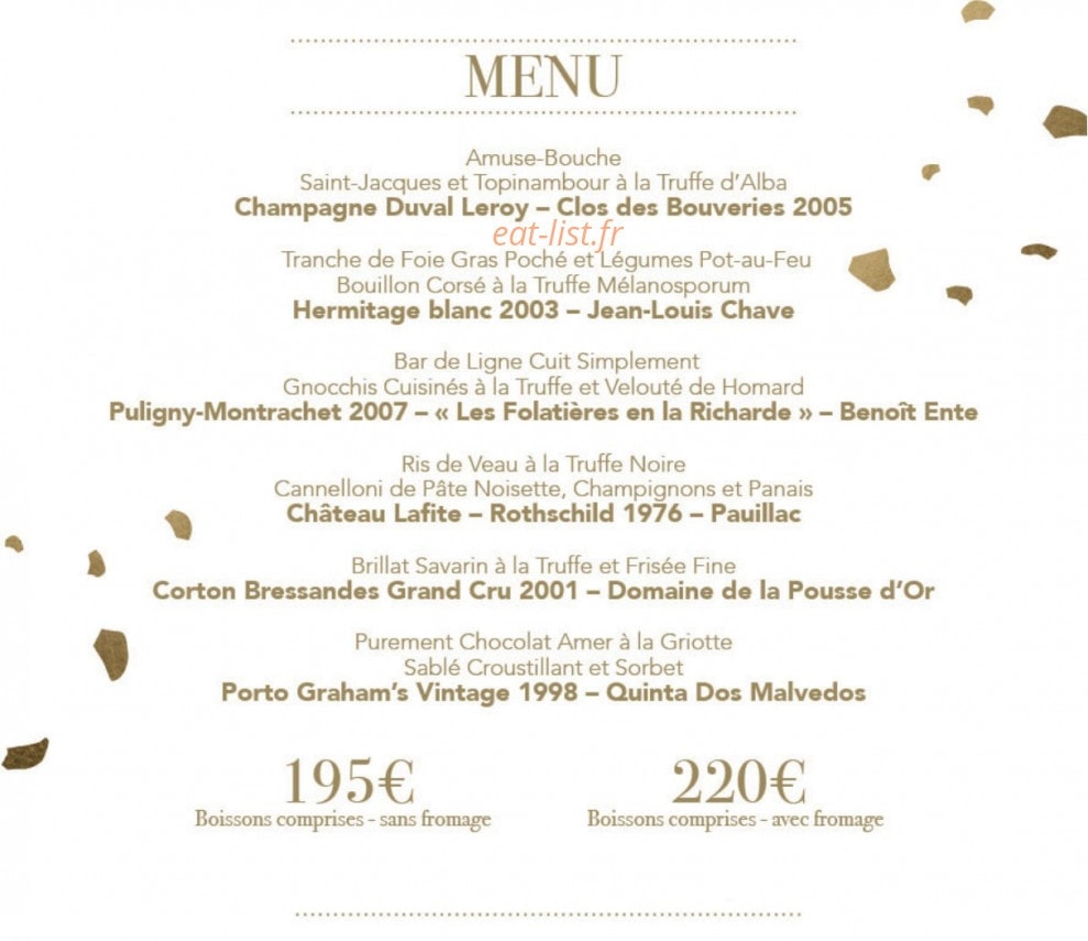 Carte et menu de La Rotonde à La Tour de Salvagny — Menus