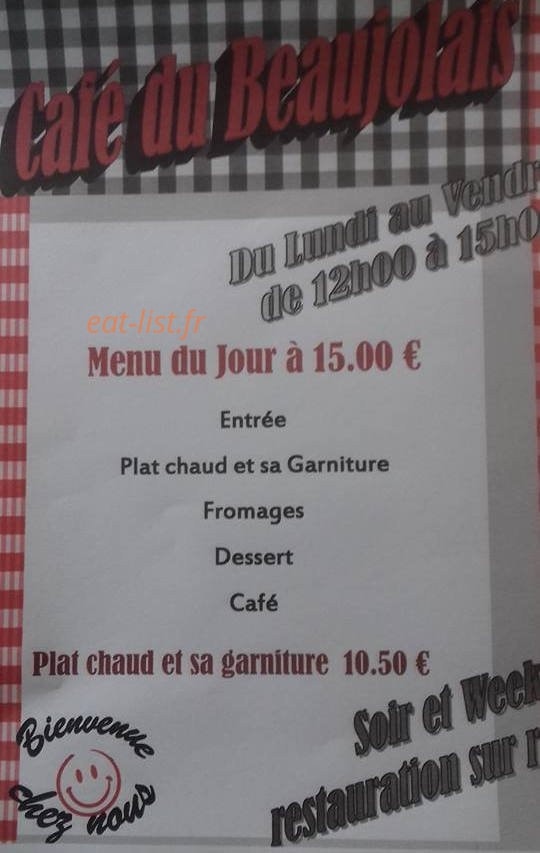 Café du beaujolais — carte page 1