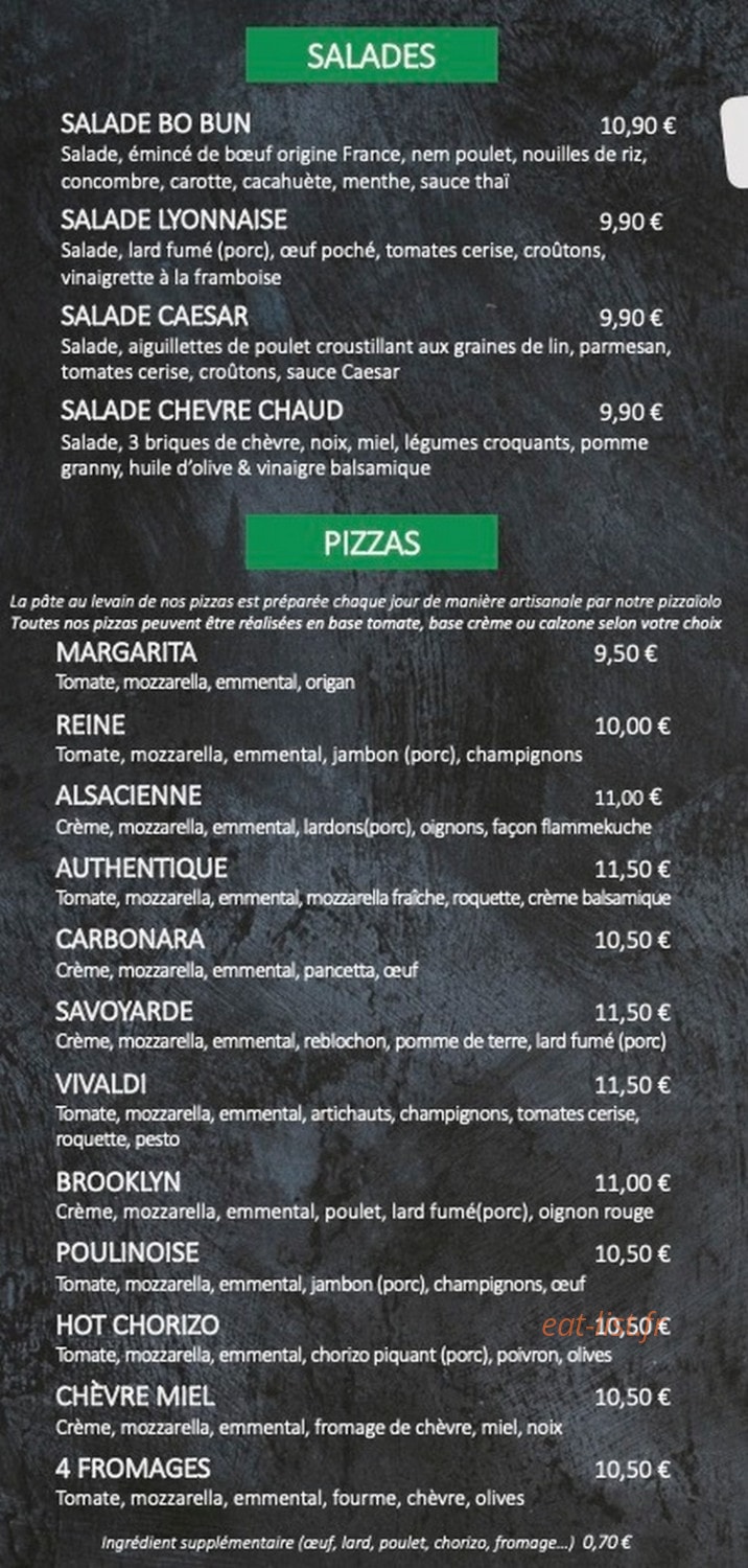 Ambiance et Saveurs — carte page 2