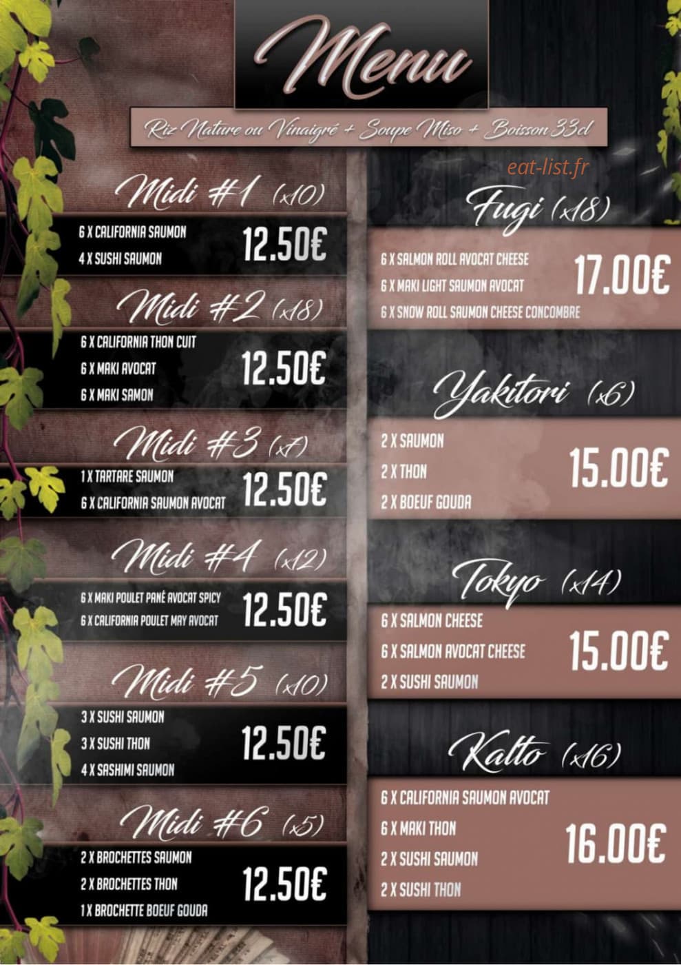 Kymsushi — carte page 3